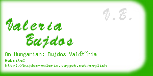valeria bujdos business card